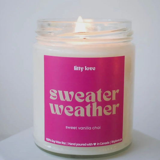 litty love - Sweater weather 9 oz. Soy Candle