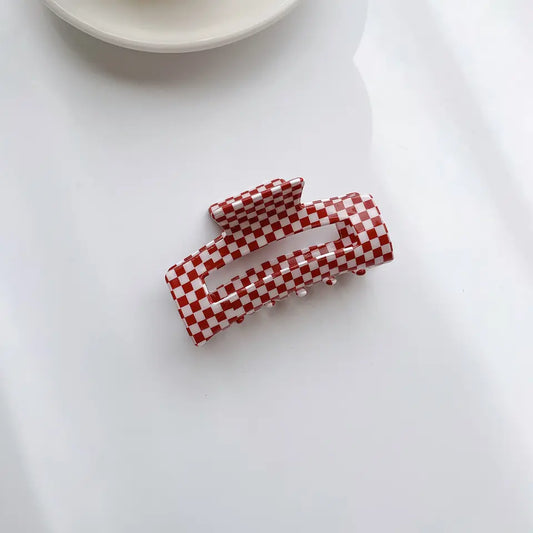 Medium Checker Claw Clip